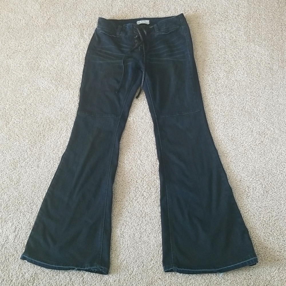 Y2K flare tie up jeans | free people
Jeans